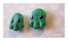 Kawaii Handmade Cthulhu / Octopus Stud Earrings