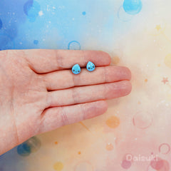 Happy Raindrops - Kawaii Hand-sculpted Stud Earrings