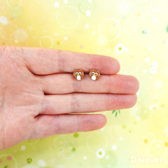 Shy Little Owls - Cute Hand-sculpted Stud Earrings