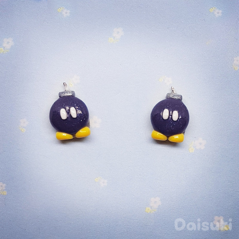 8-ball - Handmade Kawaii Stud Earrings