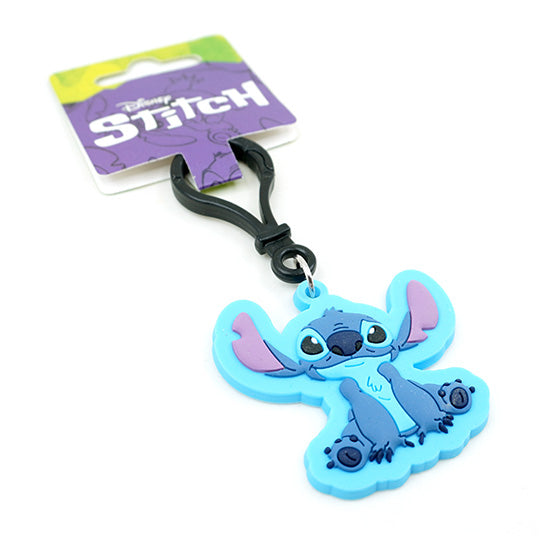 Disney : Stitch! Clip on Plastic Keyring / Bag Tag