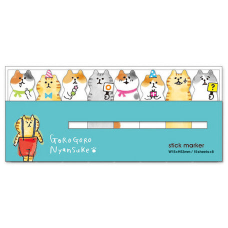 Mind Wave : Gorogoro Nyansuke Sticky Tabs (vertical)