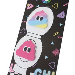 Q-Lia - Cute Neon Poops (in a toilet!) Sticky memo tabs!