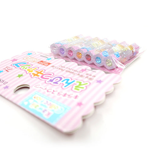 Bling Bling Sweets Pencil Caps - Pack of 7  (With Sparkly Gems on Top!)