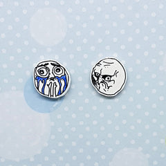 Meme Faces #1 Hand Drawn Stud Earrings