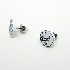 Meme Faces #1 Hand Drawn Stud Earrings