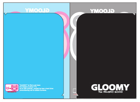 A4 Plastic File Folder - 2 Pockets - Drooly Gloomy Bear