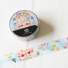 Tokotoko Circus - Dreaming of Birds Cat Japanese Washi Tape