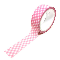 Pink Gingham Style Washi Tape