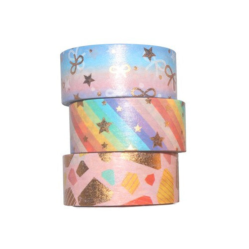 Candy Colours - Set of 3 Mini Washi Tape Rolls