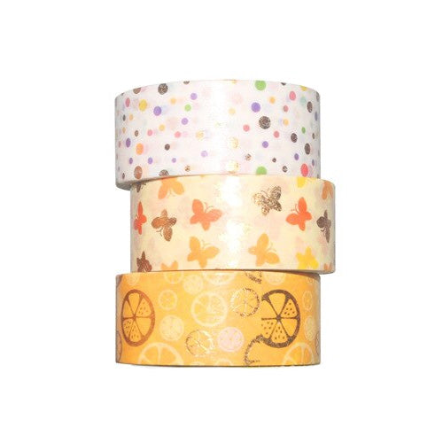 Warm Colours - Set of 3 Mini Washi Tape Rolls