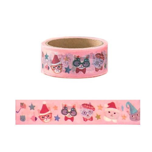 Christmas Cats Washi Tape! (pink)