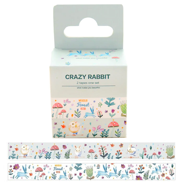 Kawaii Rabbit Set of 2 Adorable Washi Tapes!