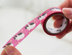 Cute Kitty with Bell Pink Washi Tape!
