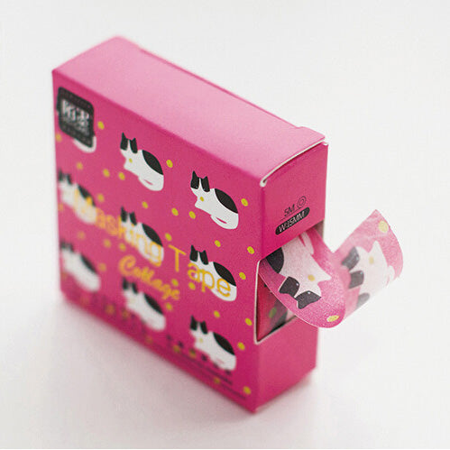 Cute Kitty with Bell Pink Washi Tape!