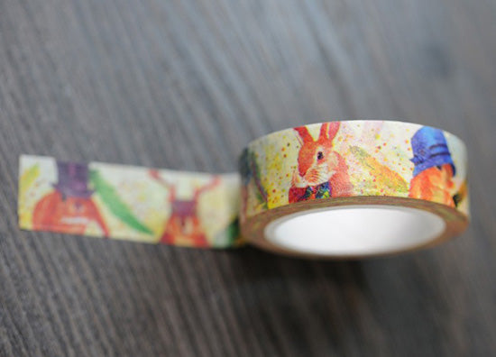 Cute Dapper Animals Washi Tape! Rabbit & Squirrel