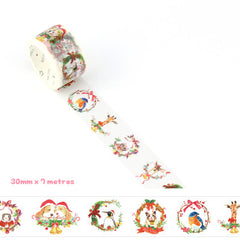 Cute Christmas Animals Washi Tape! (3cm x 7m)