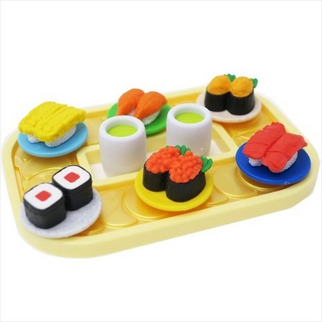 Iwako : Sushi Train / Conveyor Belt Eraser set!