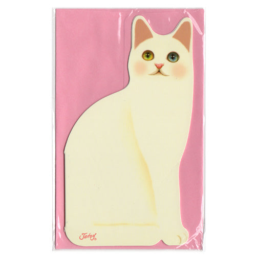 White Cat Greeting Card