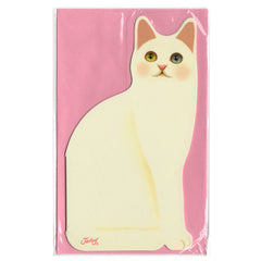 White Cat Greeting Card