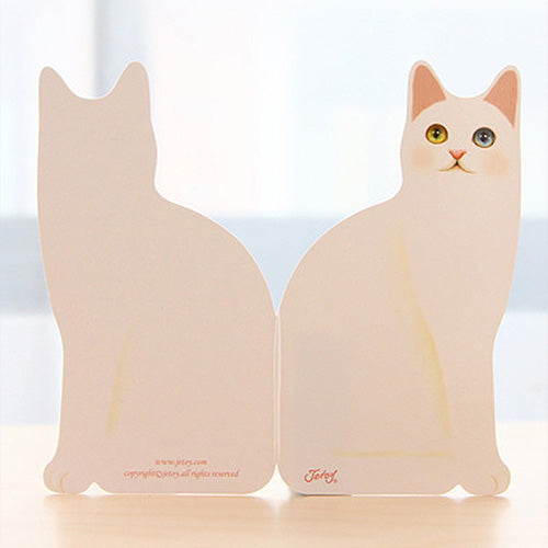 White Cat Greeting Card