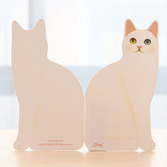 White Cat Greeting Card