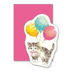 Mind Wave : Adorable Cat Mini Gift Message Cards (x5) + Envelopes!