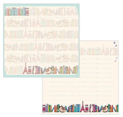 Frontia : Book Shelf Cats Letter Paper