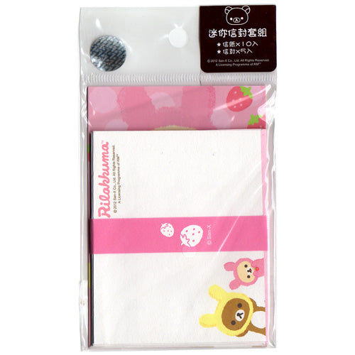 San-X : Rilakkuma & Strawberries MINI letter set!
