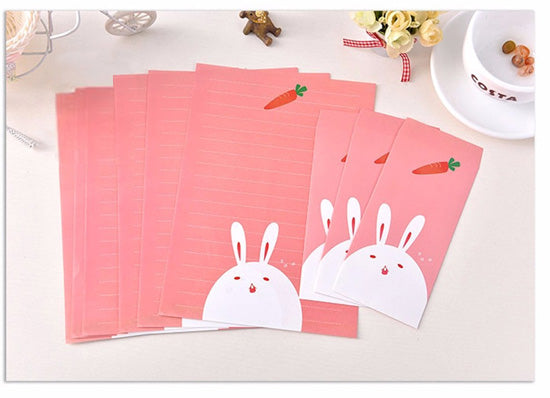 Kawaii Rabbit Pink Letter set!
