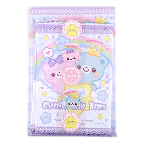 Cheerful Bears MINI letter set! (purple)