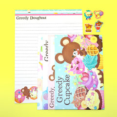 Cute Greedy Bears - Letter Writing Set - Paper & Envelopes!