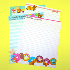 Cute Greedy Bears - Letter Writing Set - Paper & Envelopes!