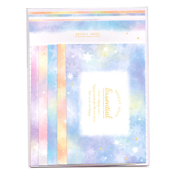 Bright Mood Pastel Stars - Letter Writing Set - Paper & Envelopes!