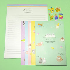 Cute Gesture Birds - Letter Writing Set - Paper & Envelopes!