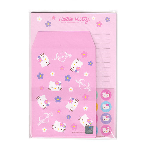 Sanrio - Hello Kitty with Flowers - Letter Writing Set - Paper & Envelopes