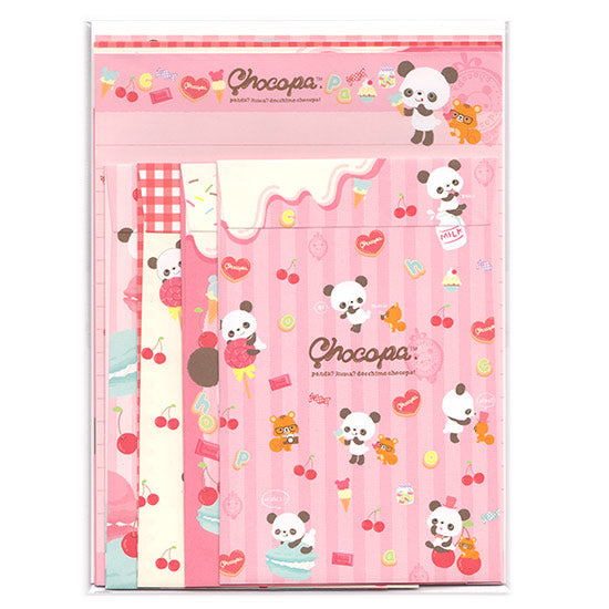 Chocopa (Chocolate Panda) - Letter Writing Set - Paper & Envelopes!