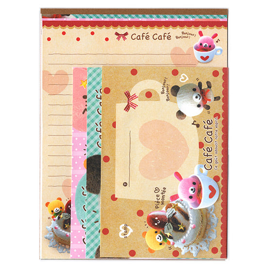 Cute Cafe Letter Set - Writing Paper & Envelopes