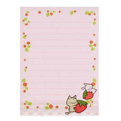 Strawberry Hugs Rabbit & Cat MINI letter set!