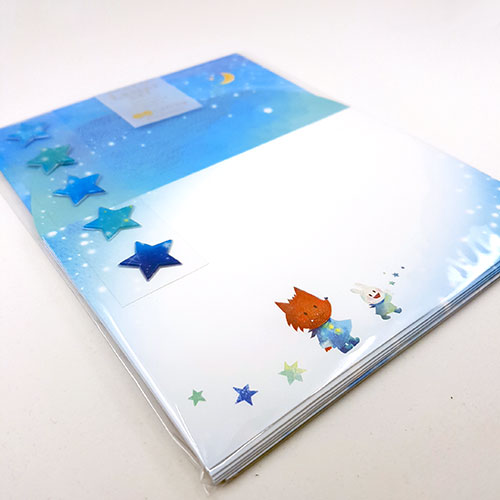 Genki-kun & Hana Starry Night Letter Set! From Illustrator Sayaka Nishide