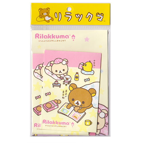 San-X : Rilakkuma Sleepover MINI letter set! Vintage 2010