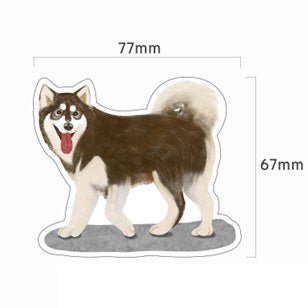 Cute Dog Sticky Memo Notes Pad! Husky