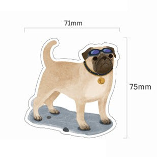 Cute Dog Sticky Memo Notes Pad! Pug