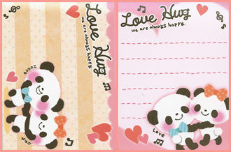 Love Hug Pandas mini memo pad