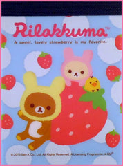 San-X : Rilakkuma Strawberry mini memo