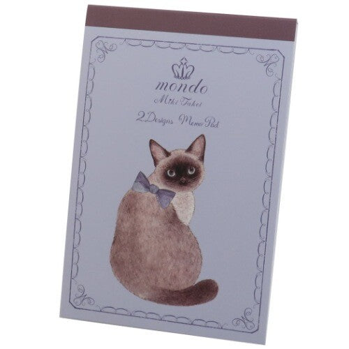 Adorable Miki Takei Cat Illustrations Memo Pad! (Siamese Cat)