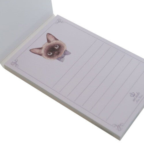 Adorable Miki Takei Cat Illustrations Memo Pad! (Siamese Cat)