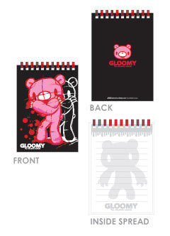 Gloomy Bear A6 Note Pad! (blood spatter)