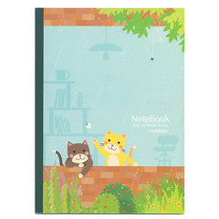 Rainy Day Cats 32pg Lined Notebook