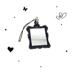 Black Rose Petit Mirror Phone / Zipper charm!
